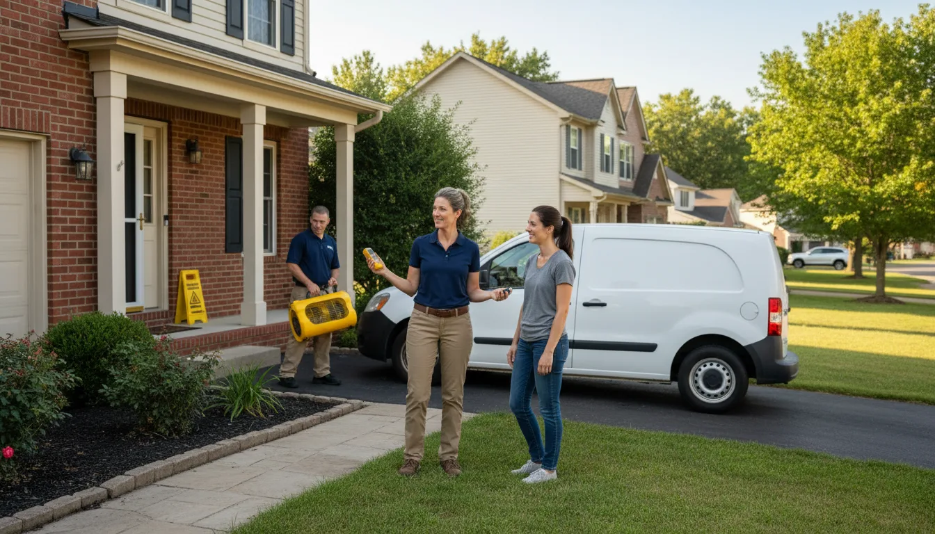 Residential water damage restoration in Newhebron, MS